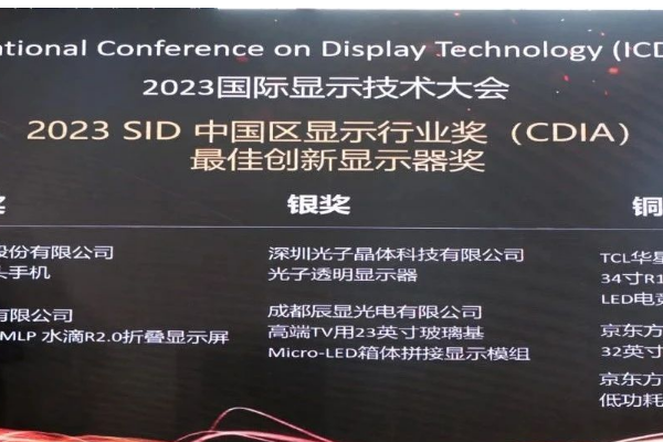 喜訊 | 光子晶體科技斬獲2023國際顯示技術(shù)大會兩項銀獎